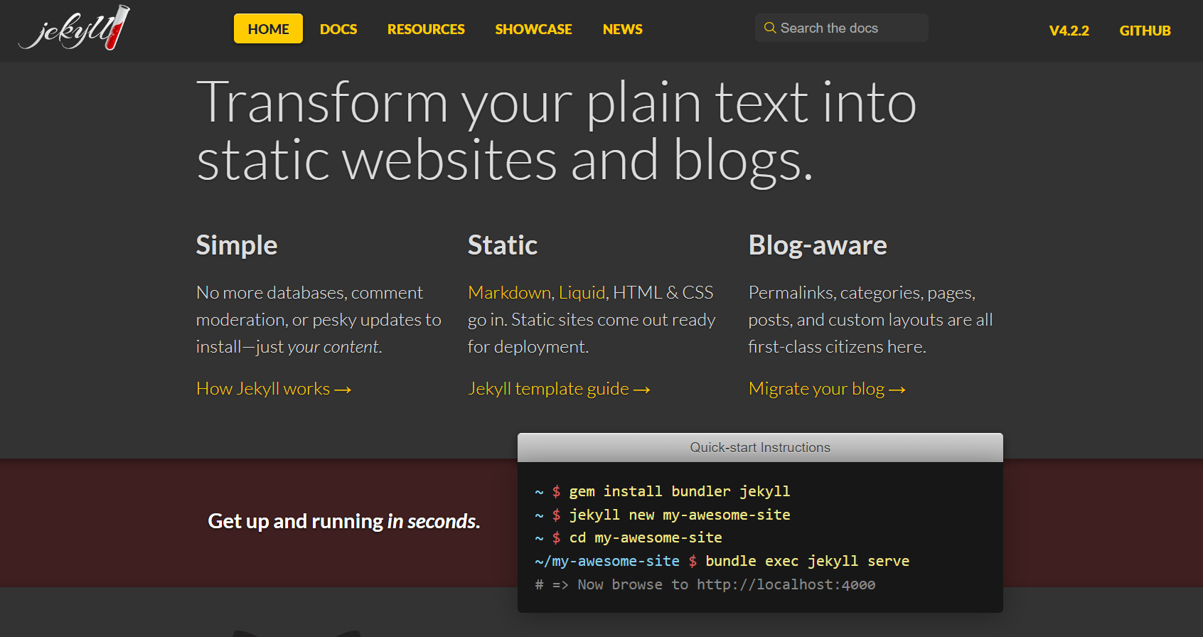 jekyll homepage