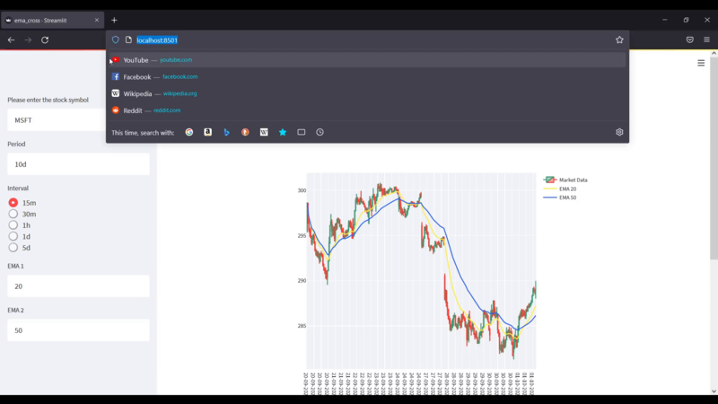 Hasil akhir aplikasi web dengan python dan streamlit